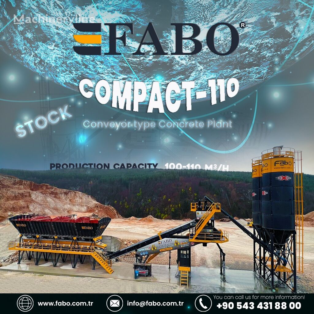 nova FABO  COMPACT-110 CONCRETE PLANT | CONVEYOR TYPE betonara