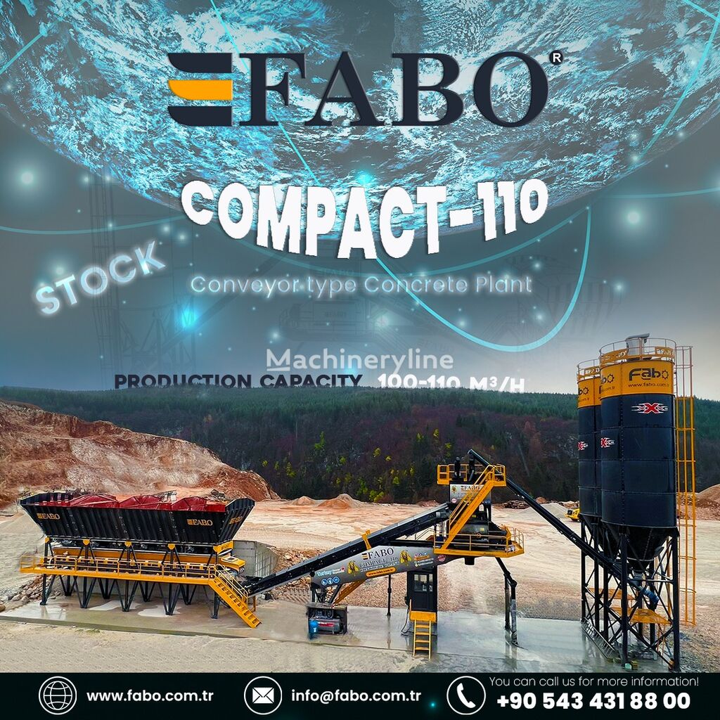 nova FABO  COMPACT-110 CONCRETE PLANT | CONVEYOR TYPE betonara