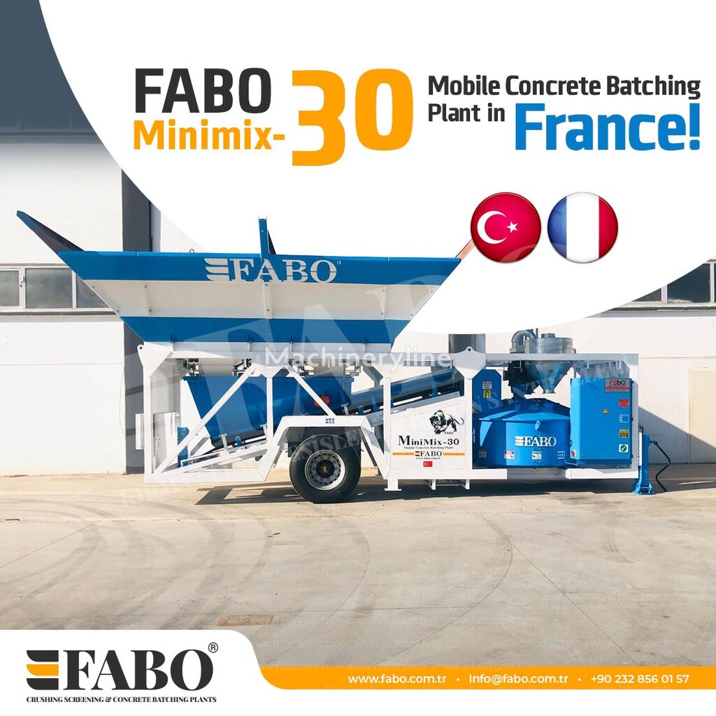 nova FABO MOBILE CONCRETE PLANT CONTAINER TYPE 30 M3/H FABO MINIMIX betonara