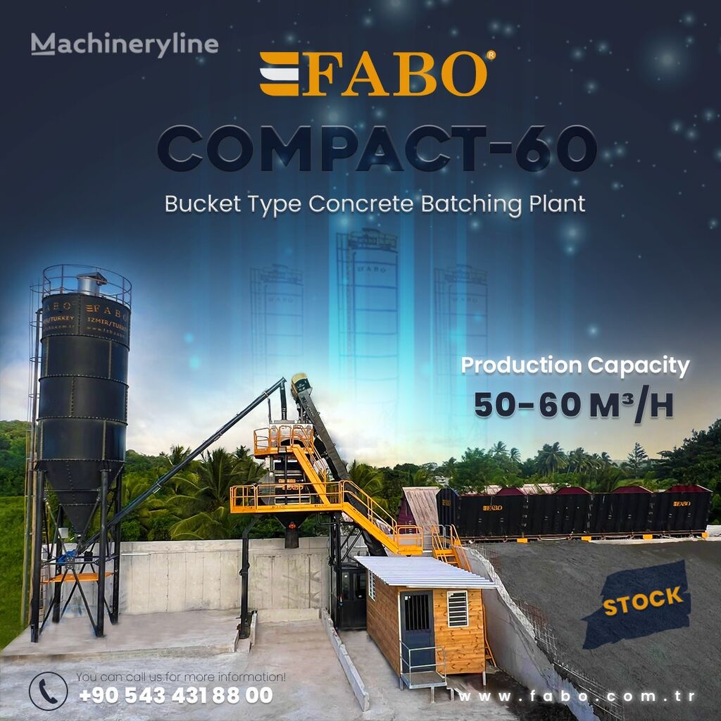 nova FABO BETONNYY ZAVOD FABOMIX COMPACT-60 | NOVYY PROEKT | V NALIChII betonara